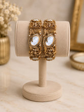 Golden Mother of Pearl Turkish Bangle Pair