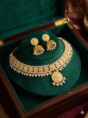 Kundan Pearl Choker & Jhumki Set – Imitation Bridal Jewellery