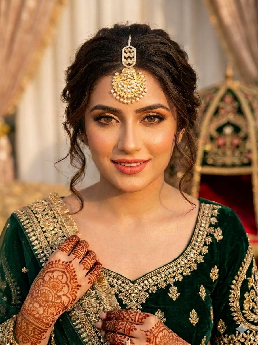 Golden Imitation Thappa Kundan Tikka