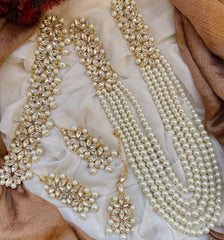 Ivory Kundan Bridal Set – Mala, Choker, Earrings & Bindi