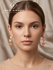 Trendy Butterfly Hoop Earrings