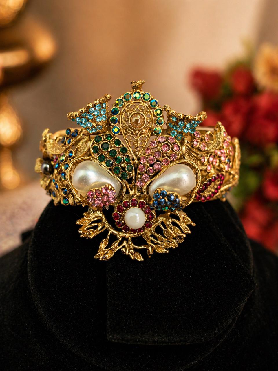 Antique Pearl Statement Bracelet