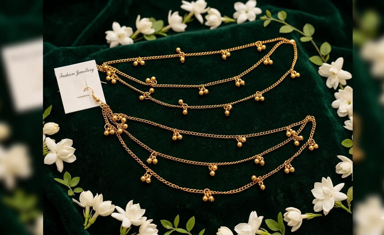 Indian Sahara Gold Imitation Earrings
