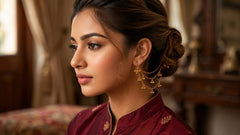 Indian Sahara Gold Imitation Earrings