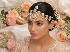 Golden Kundan Glass Matha Patti