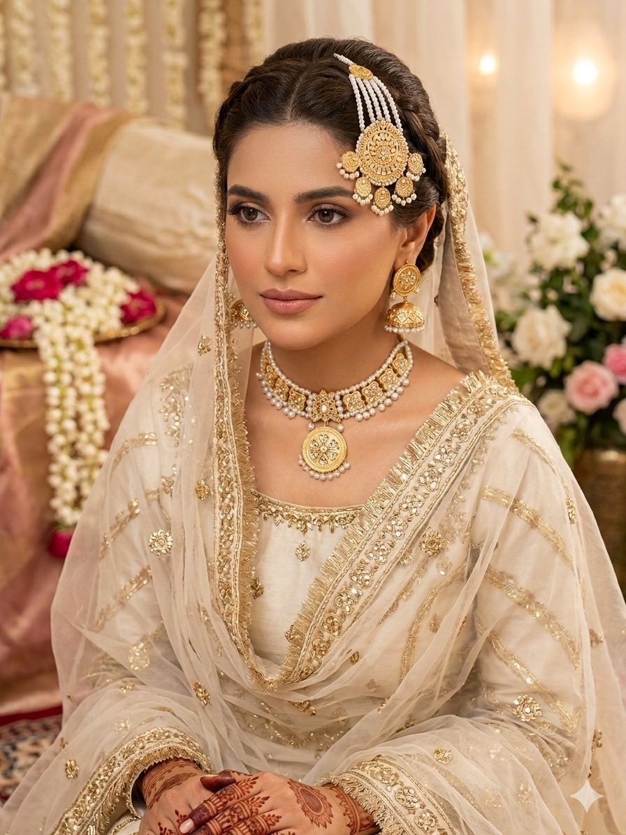 Imitation Golden Jhummer, Jhumka & Choker Bridal Jewelry Set