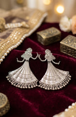 Oxidized Dancing Earrings