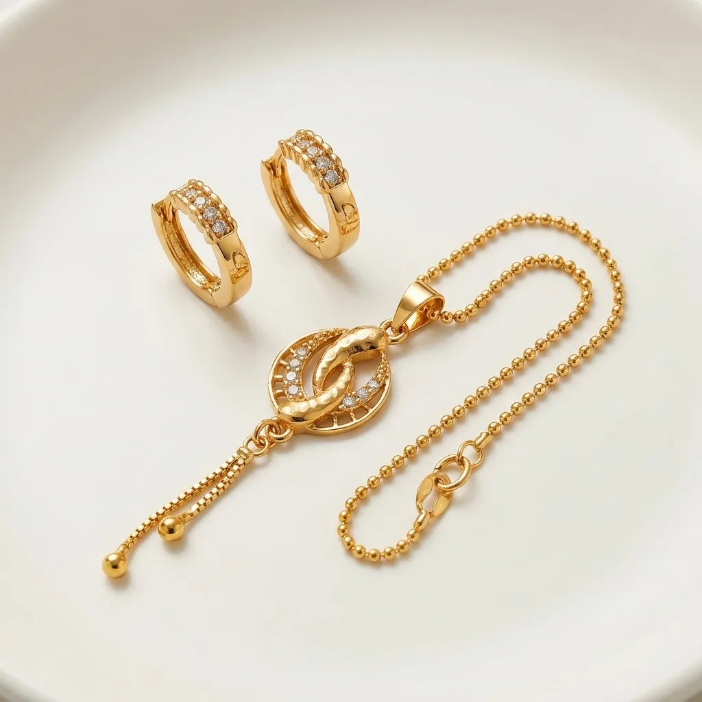 Heart-Drop Necklace Set