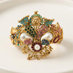 Antique Pearl Statement Bracelet