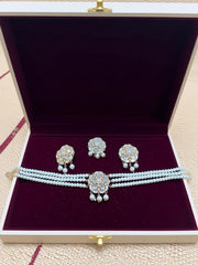 Imitation Pearl Kundan Choker Set