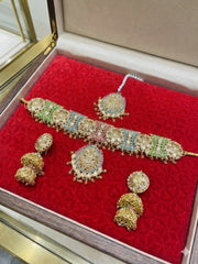 Imitation Nauraten Multi Jhumki Set